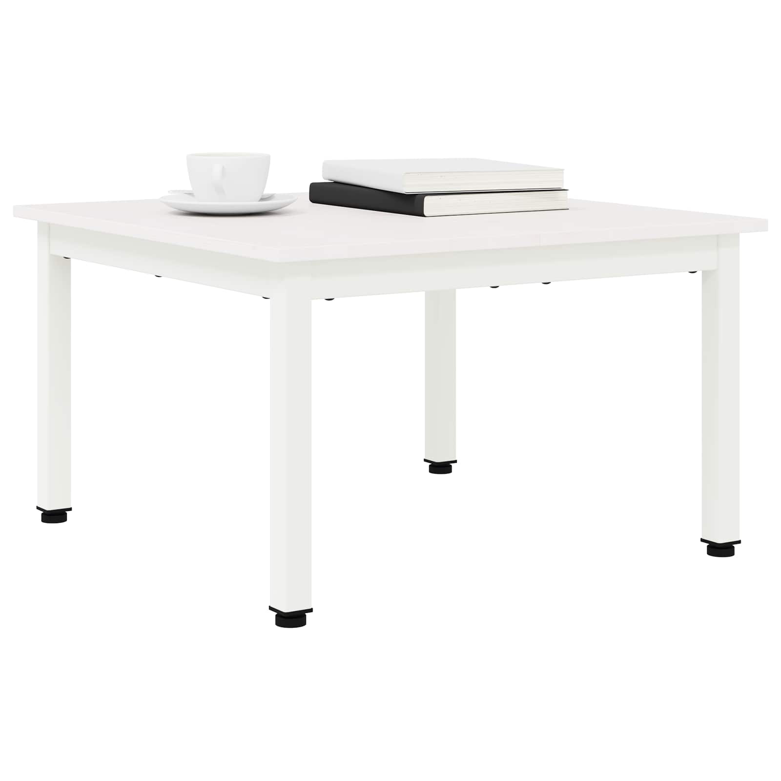 Masă de cafea Alb 60 x 60 x 36 cm Lemn de pin masiv GartenMobel Dekor