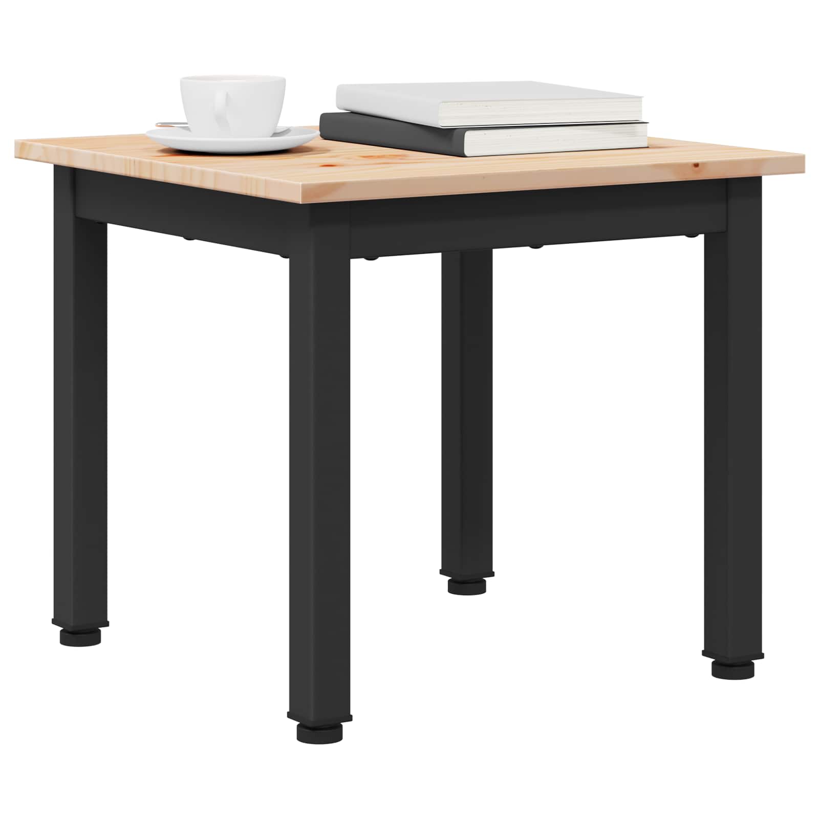 Masă de cafea natural 40 x 40 x 36 cm Lemn de pin masiv GartenMobel Dekor