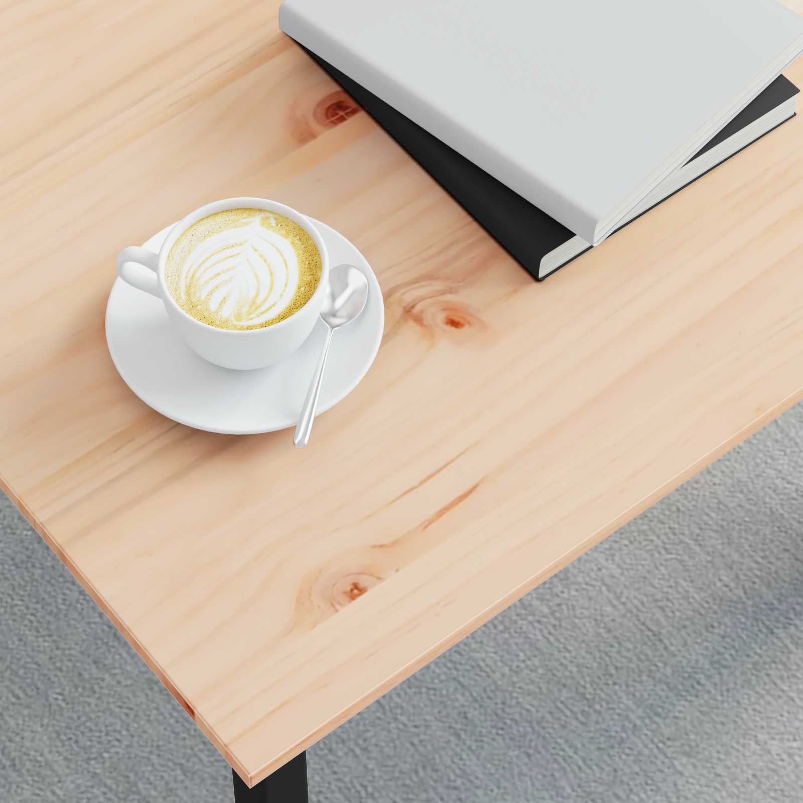 Masă de cafea natural 60 x 30 x 36 cm Lemn de pin masiv GartenMobel Dekor