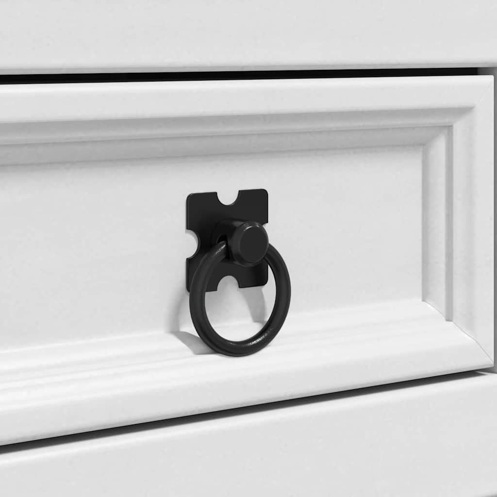 Noptieră cu sertar Alb 53 x 39 x 66 cm Lemn de pin masiv GartenMobel Dekor