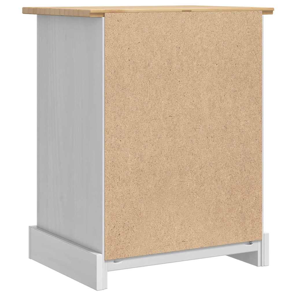 Noptieră cu sertar Alb 53 x 39 x 66 cm Lemn de pin masiv GartenMobel Dekor