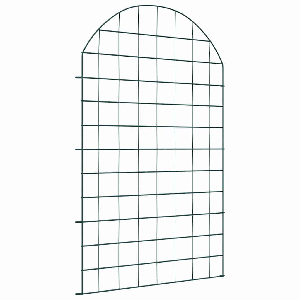 Set gard pentru iaz 8 pcs Verde 50 x 80 cm Oțel GartenMobel Dekor