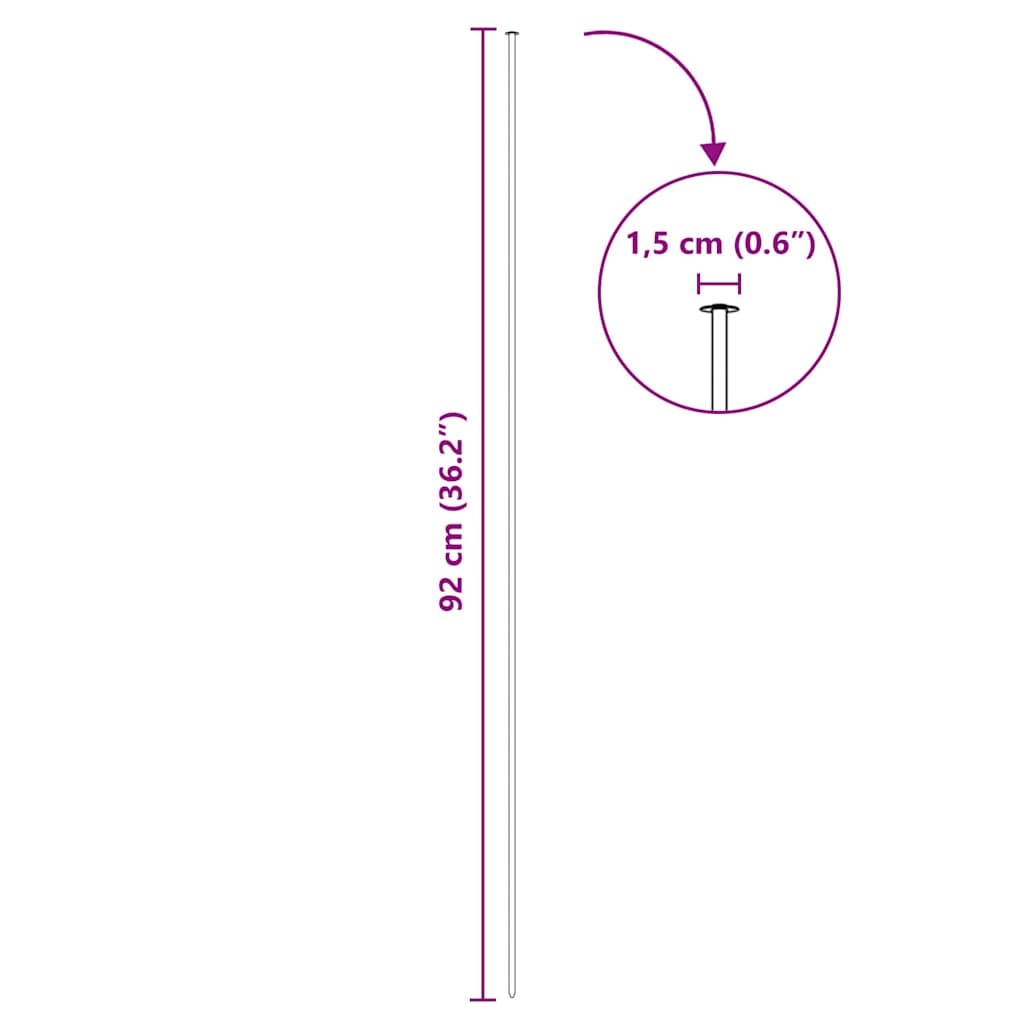 Set gard pentru iaz 8 pcs Verde 50 x 80 cm Oțel GartenMobel Dekor