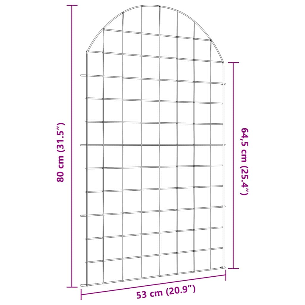 Set gard pentru iaz 8 pcs Verde 50 x 80 cm Oțel GartenMobel Dekor