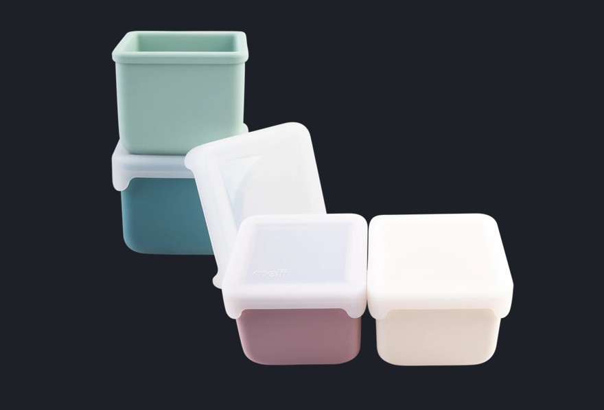 SET 2 RECIPIENTE SILICON, MELII, BLUE MINT SuperHeroes ToysZone