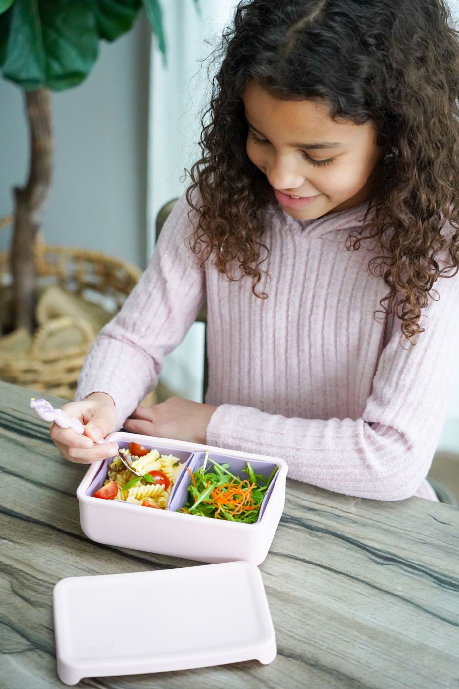 CUTIE PRANZ BENTO CU COMPARTIMENTE DETASABILE, MELII, PINK PURPLE SuperHeroes ToysZone