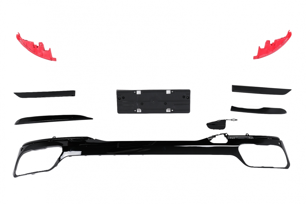 Pachet Exterior Aero BMW X6 G06 (2019-03.2023) M-Tech Black Knight Design Negru Lucios Performance AutoTuning