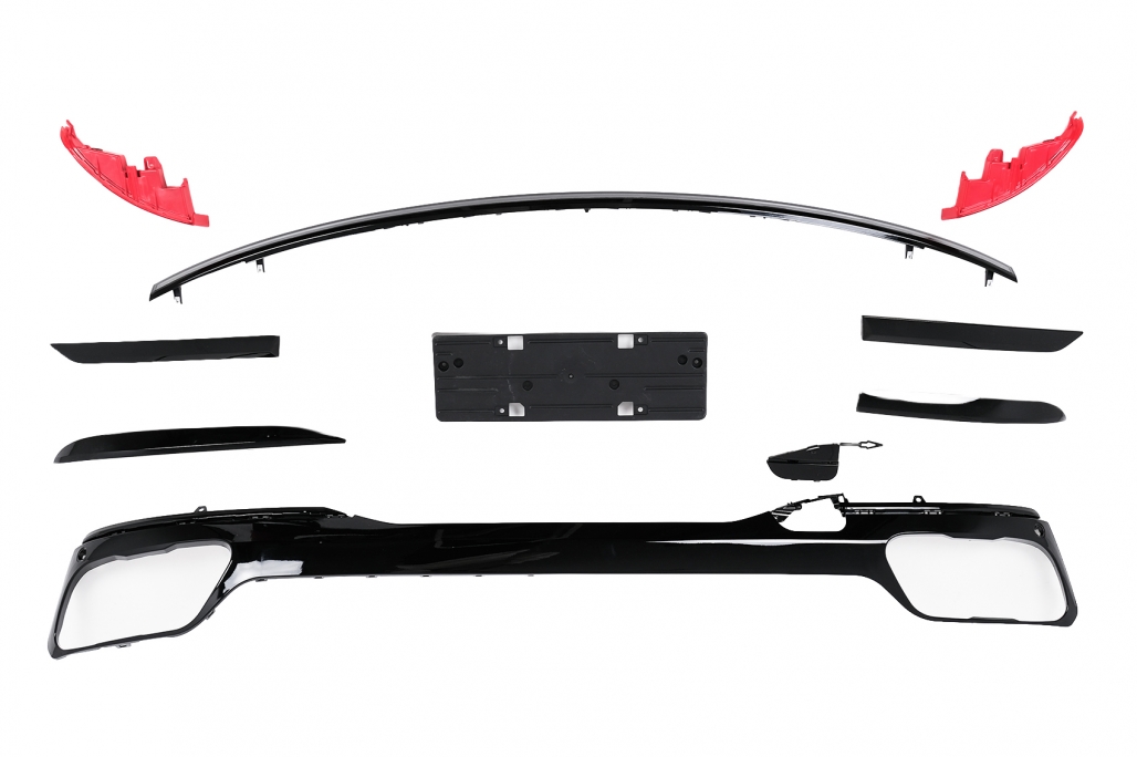 Pachet Exterior Aero BMW X7 G07 (2018-2022) M-Tech Black Knight Design Negru Lucios Performance AutoTuning