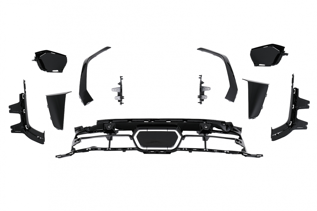 Pachet Exterior Aero BMW X7 G07 (2018-2022) M-Tech Black Knight Design Negru Lucios Performance AutoTuning