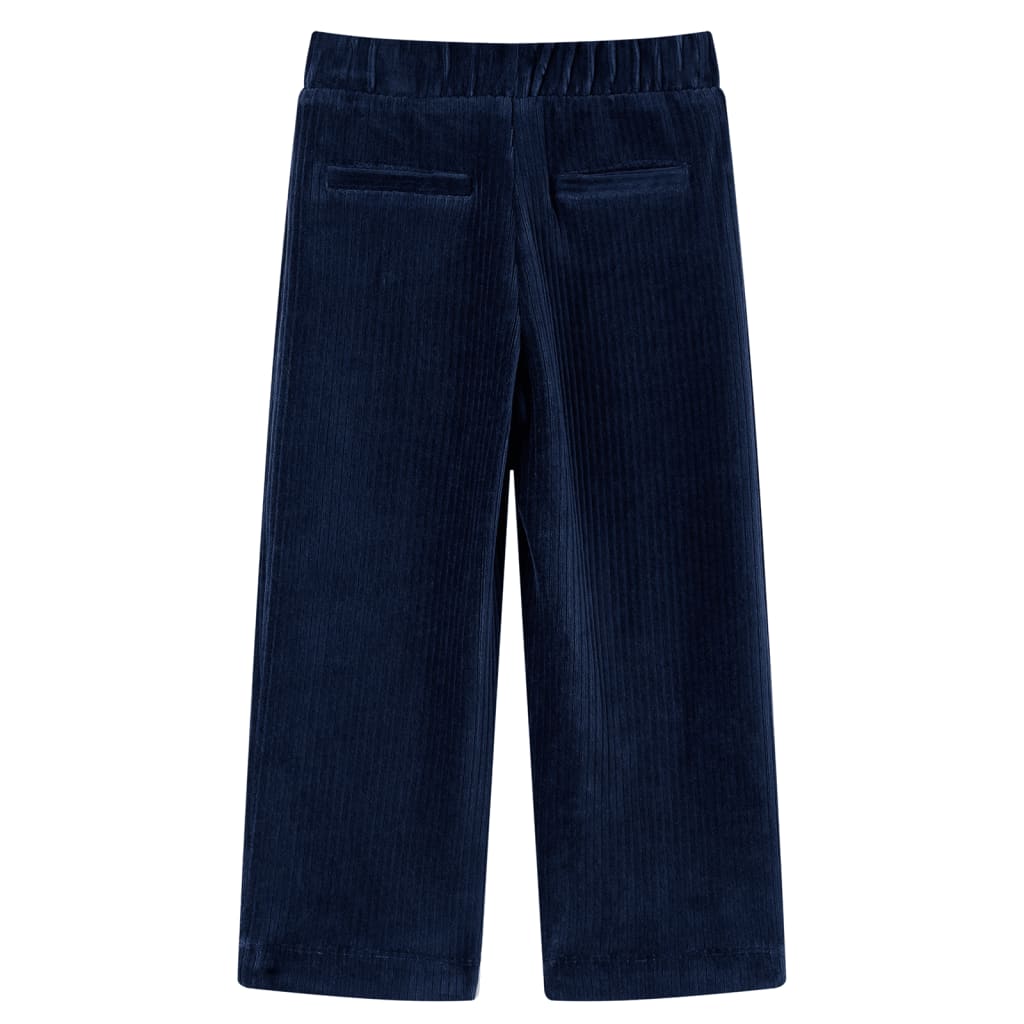 Pantaloni de copii din velur, bleumarin, 128 GartenMobel Dekor