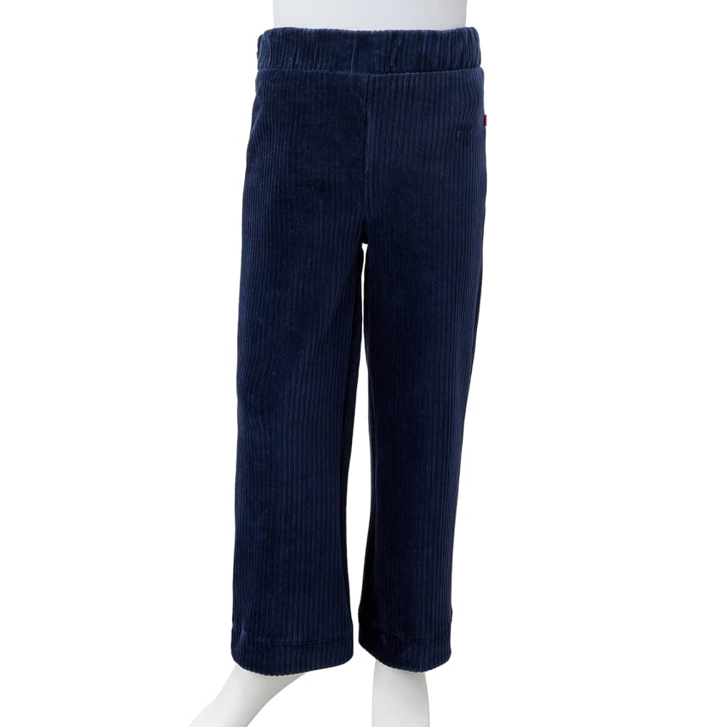Pantaloni de copii din velur, bleumarin, 128 GartenMobel Dekor
