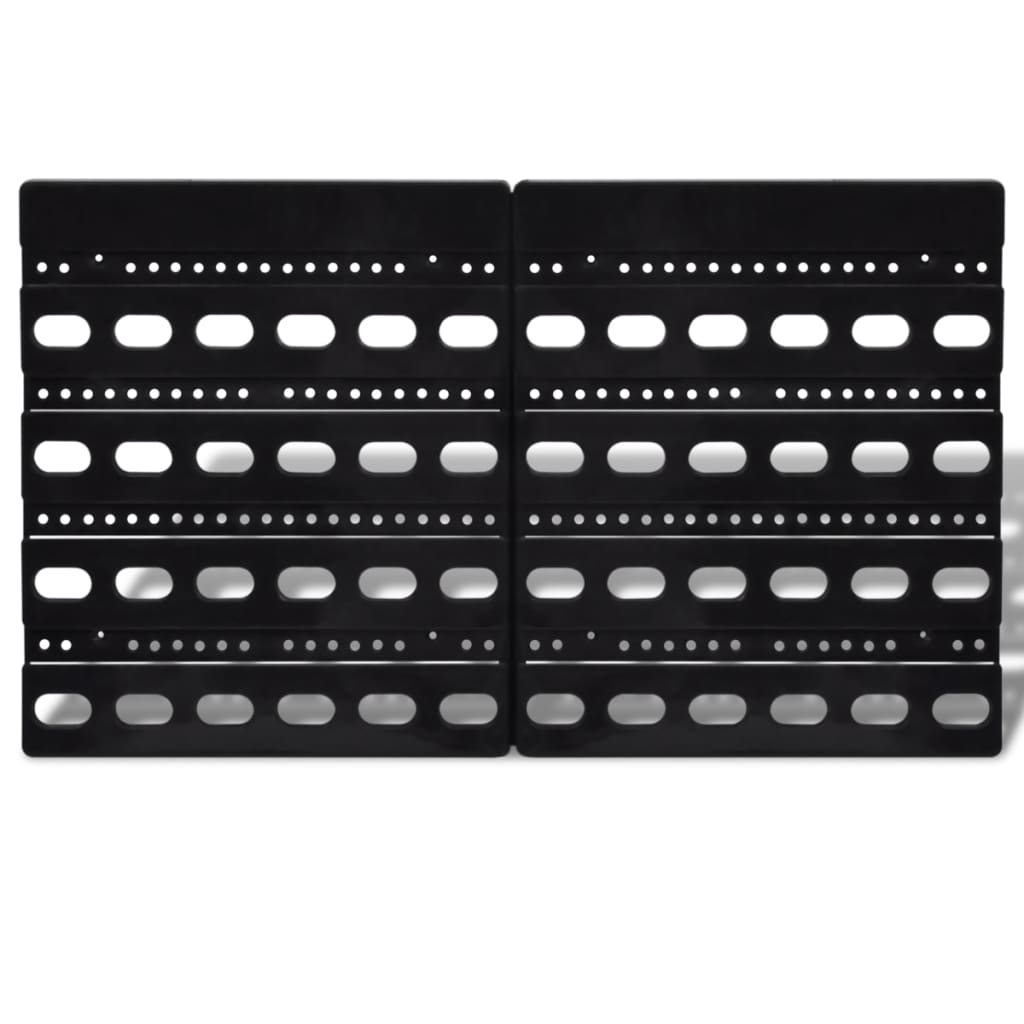 Set coș depozitare pt garaj, montat pe perete 30 buc albastru, plastic GartenMobel Dekor