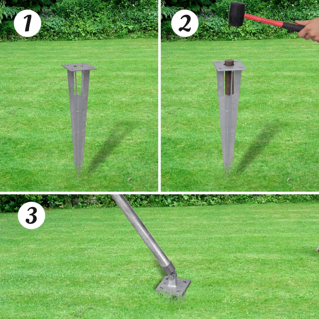 Gard din plasă cu stâlpi și țăruși, 15 x 1 m, oțel galvanizat GartenMobel Dekor