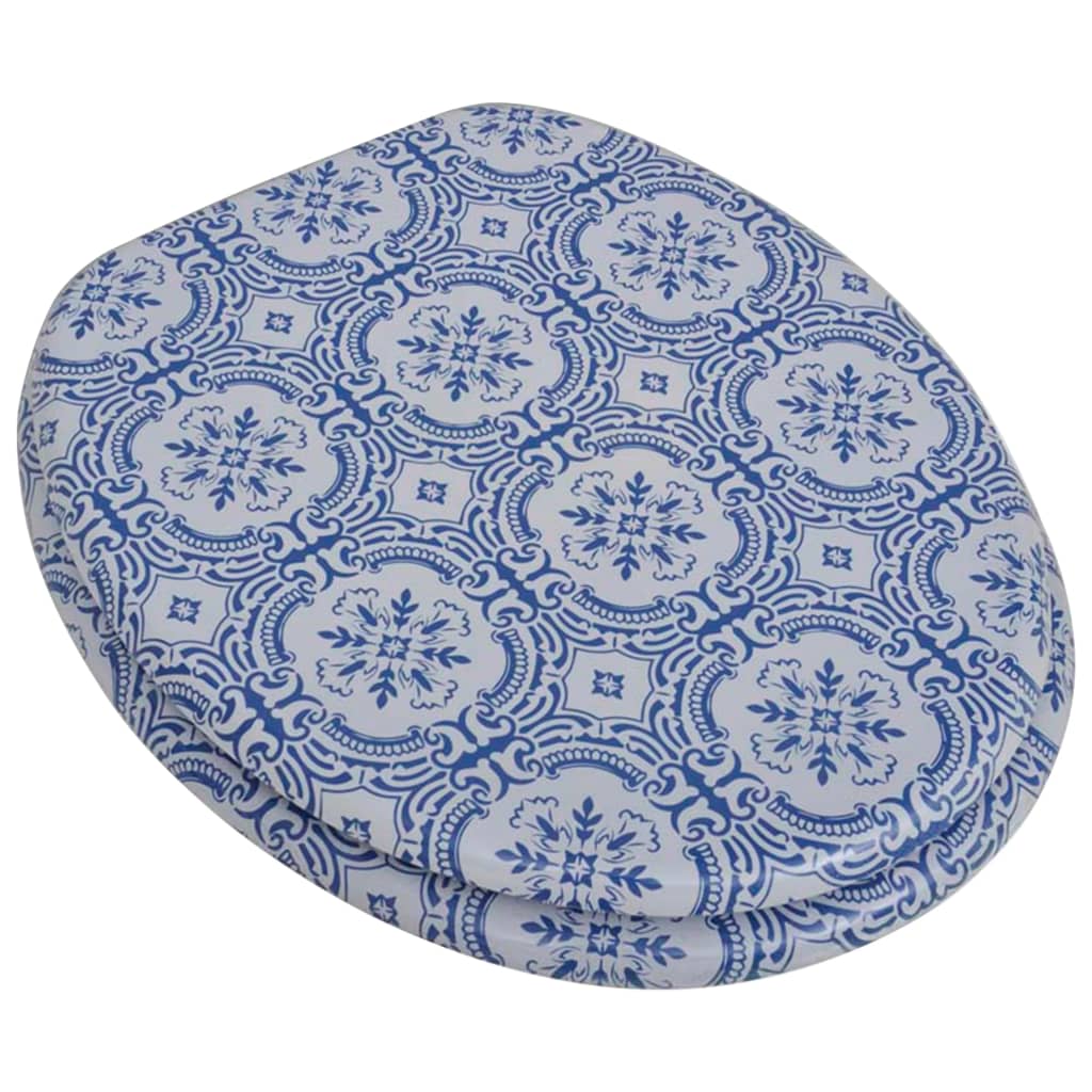 Scaun de toaletă cu capac din MDF, design din porțelan GartenMobel Dekor