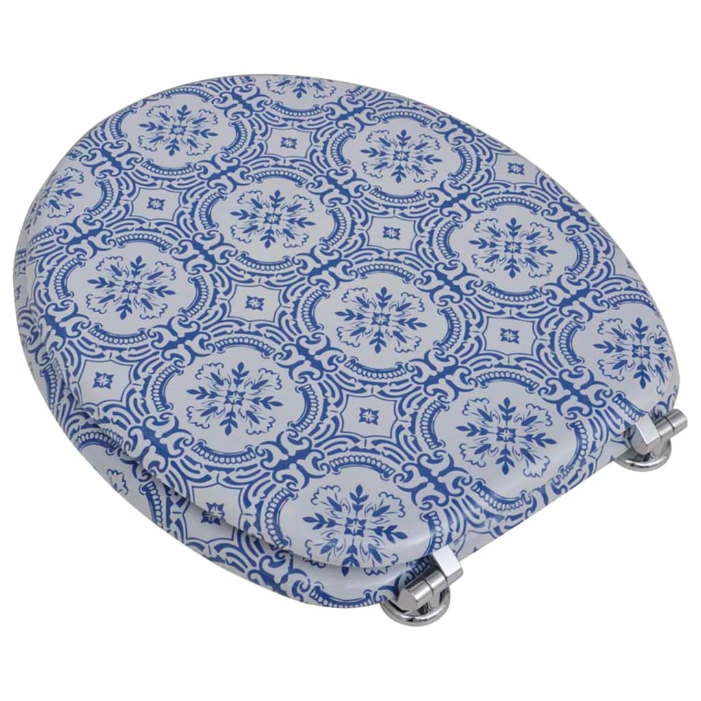 Scaun de toaletă cu capac din MDF, design din porțelan GartenMobel Dekor