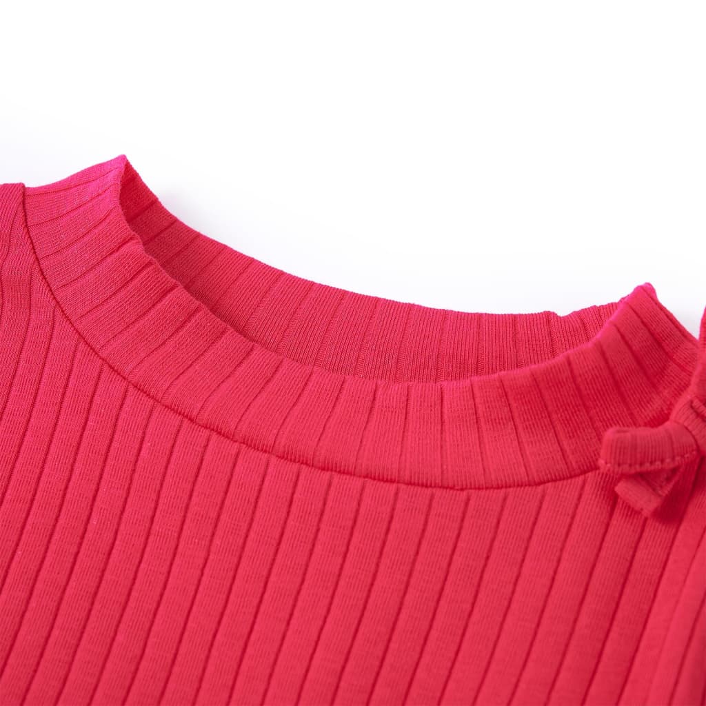 Tricou pentru copii cu mâneci lungi, roz aprins, 104 GartenMobel Dekor