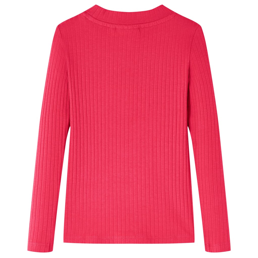 Tricou pentru copii cu mâneci lungi, roz aprins, 128 GartenMobel Dekor