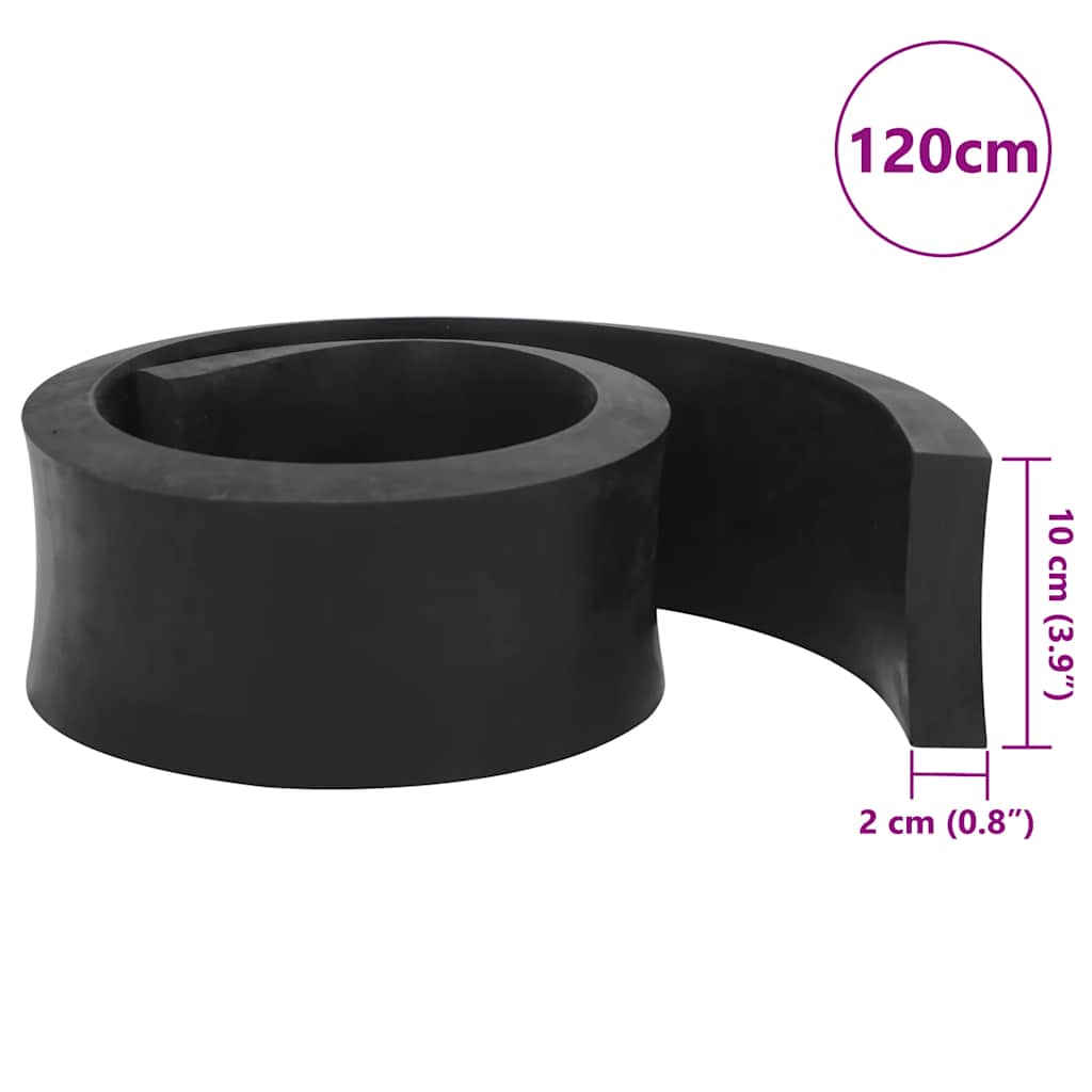 Margine de cauciuc pentru plug de zăpadă negru 120x10x2 cm GartenMobel Dekor
