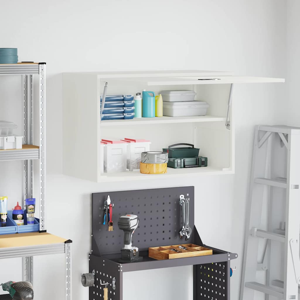 Dulap de perete pentru garaj Alb 80 x 40 x 53 cm GartenMobel Dekor