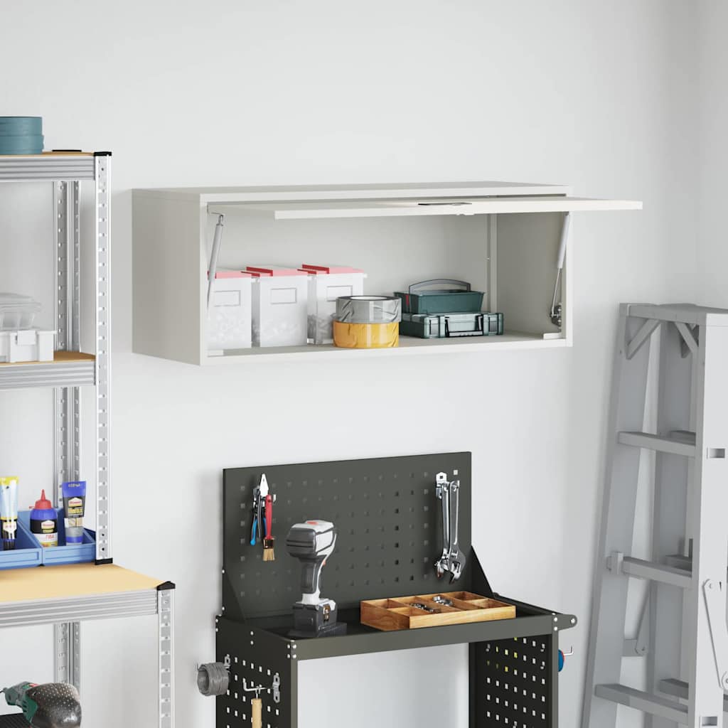 Dulap de perete pentru garaj Alb 90 x 33 x 35 cm GartenMobel Dekor