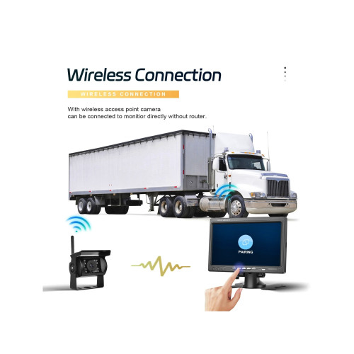 Kit camera wireless fata spate 1080P cu monitor 7 inch night vision IP68 BSD Cod: A4008 Automotive TrustedCars