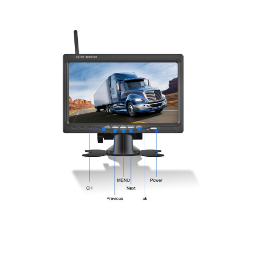 Kit camera wireless fata spate 1080P cu monitor 7 inch night vision IP68 BSD Cod: A4008 Automotive TrustedCars