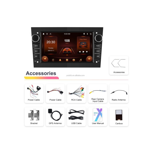 Navigatie Android 7 inch 2+64GB CarPlay Android Auto compatibila Opel Cod: A3702GR Automotive TrustedCars