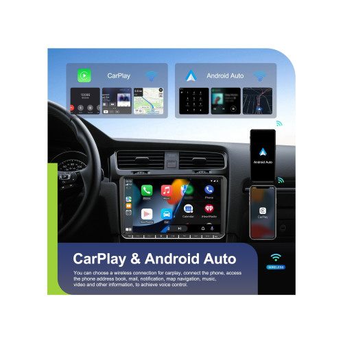 Navigatie Android 9 inch 4GB+64GB CarPlay Android Auto GPS WIFI FM RDS compatibila Volkswagen Cod: A3821 Automotive TrustedCars