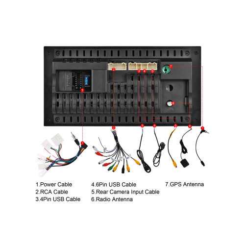 Navigatie Android ecran 7 inch 2GB+64GB CarPlay Android Auto GPS WIFI FM RDS compatibila Toyota Cod: A4123 Automotive TrustedCars