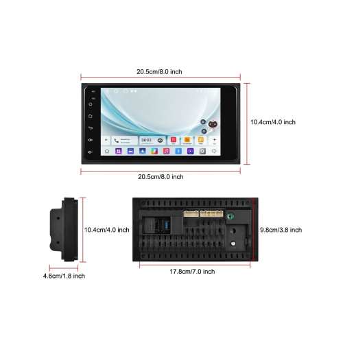Navigatie Android ecran 7 inch 2GB+64GB CarPlay Android Auto GPS WIFI FM RDS compatibila Toyota Cod: A4123 Automotive TrustedCars