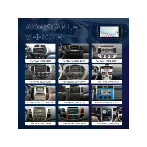 Navigatie Android ecran 7 inch 2GB+64GB CarPlay Android Auto GPS WIFI FM RDS compatibila Toyota Cod: A4123 Automotive TrustedCars