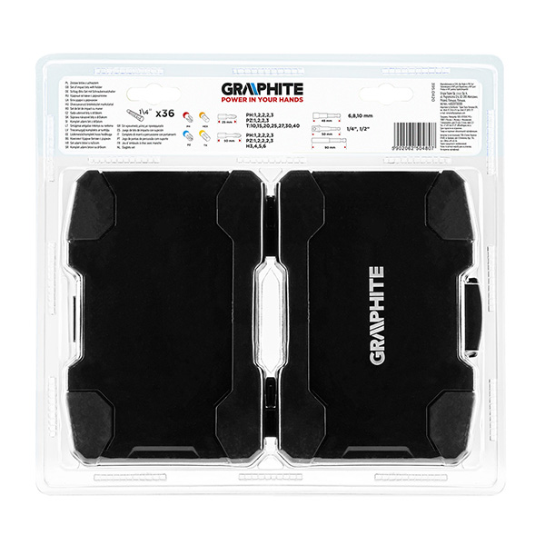 Set biti de impact 36 piese GRAPHITE 56H560 HardWork ToolsRange