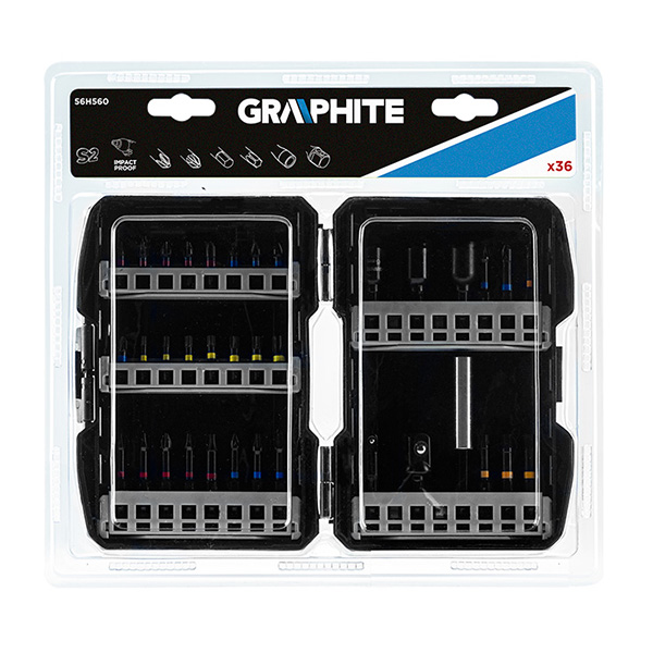 Set biti de impact 36 piese GRAPHITE 56H560 HardWork ToolsRange