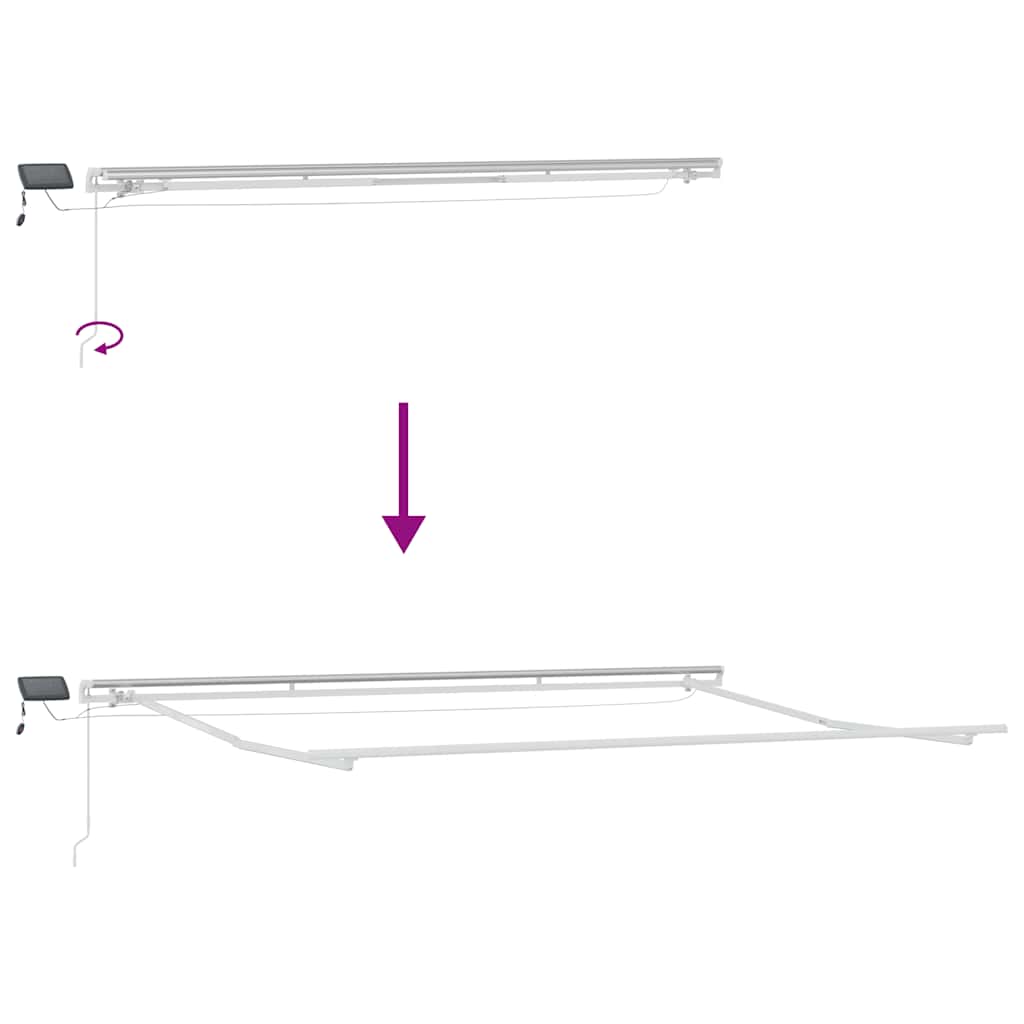Copertina retractabilă manual cu LED, maro, 400x300 cm GartenMobel Dekor