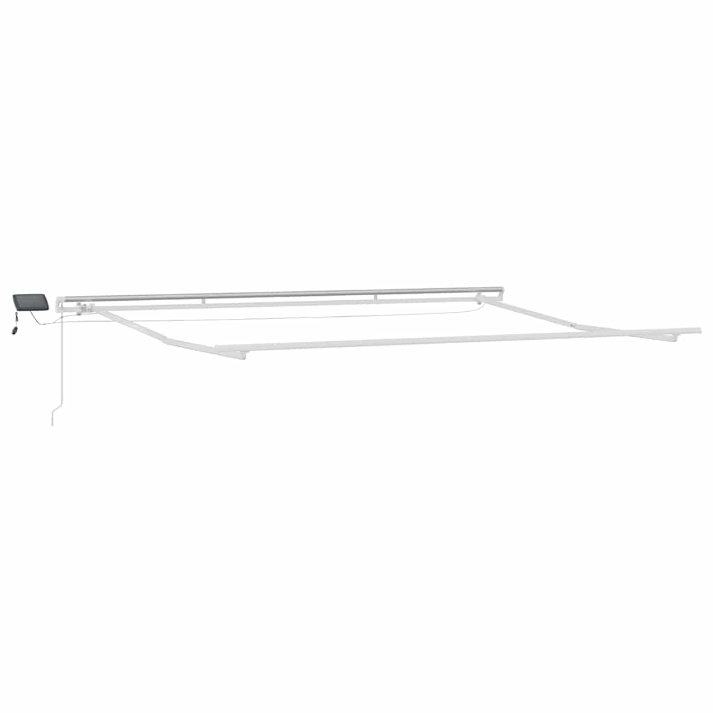 Copertina retractabilă manual cu LED, maro, 400x300 cm GartenMobel Dekor