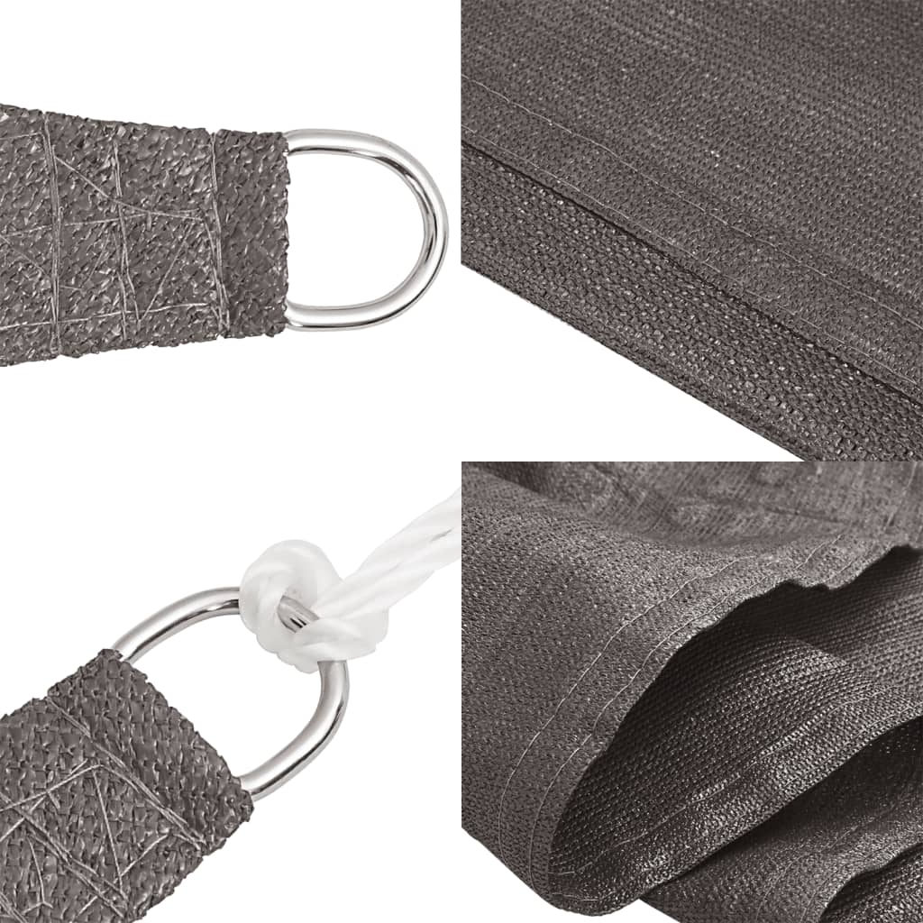 Pânză parasolar, antracit, 4x4x4 m, HDPE, 160 g/m² GartenMobel Dekor