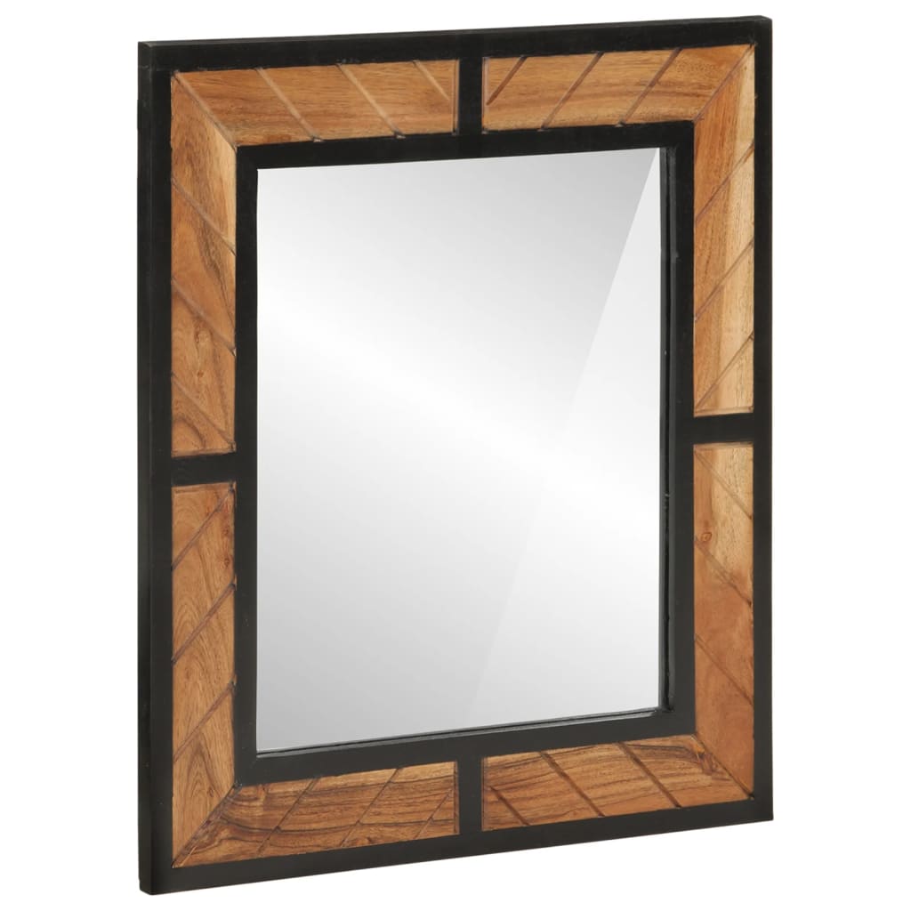 Set mobilier de baie, 3 piese, fier și lemn masiv de acacia GartenMobel Dekor