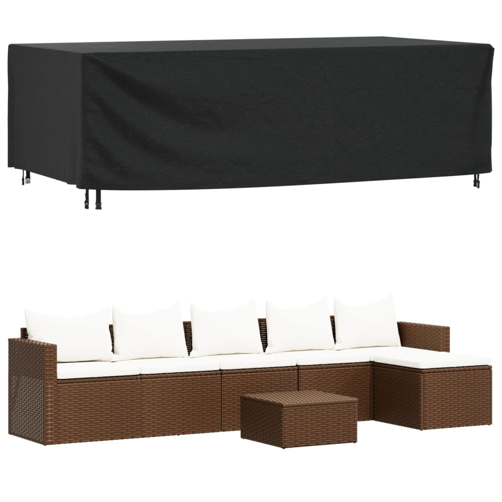 Husă mobilier de grădină negru 300x140x90 cm impermeabilă 420D GartenMobel Dekor