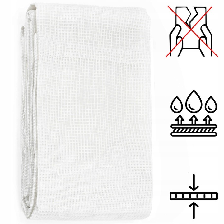 Prelata din polietilena impermeabila laminata, 100g/m2, 3x5 m, alb transparent Household NewTrend