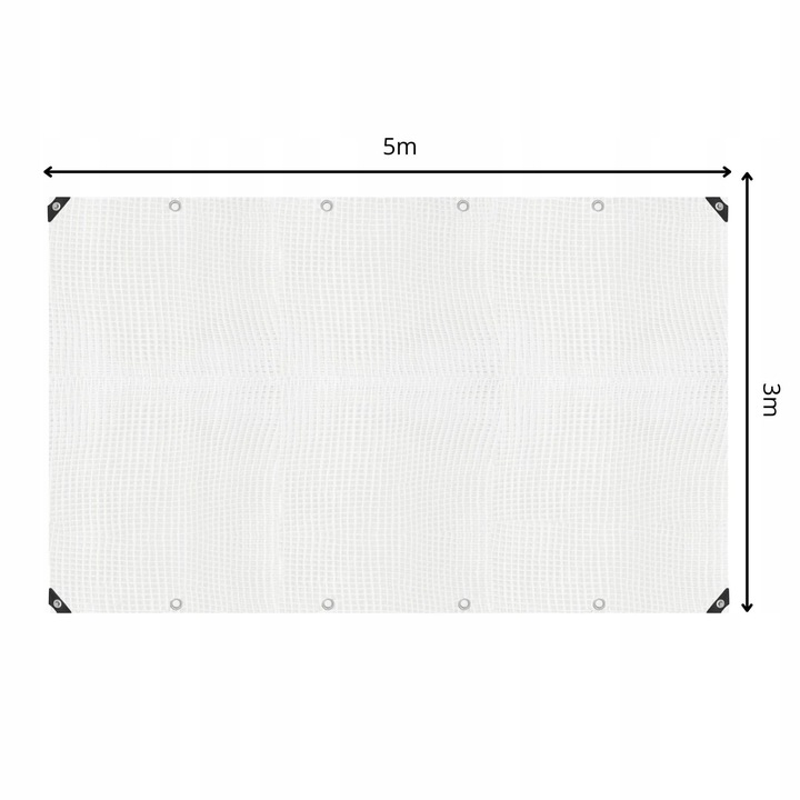 Prelata din polietilena impermeabila laminata, 100g/m2, 3x5 m, alb transparent Household NewTrend