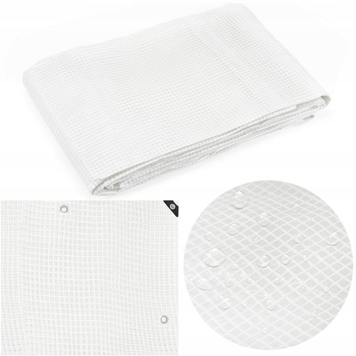 Prelata din polietilena impermeabila laminata, 100g/m2, 4x4 m, alb transparent Household NewTrend