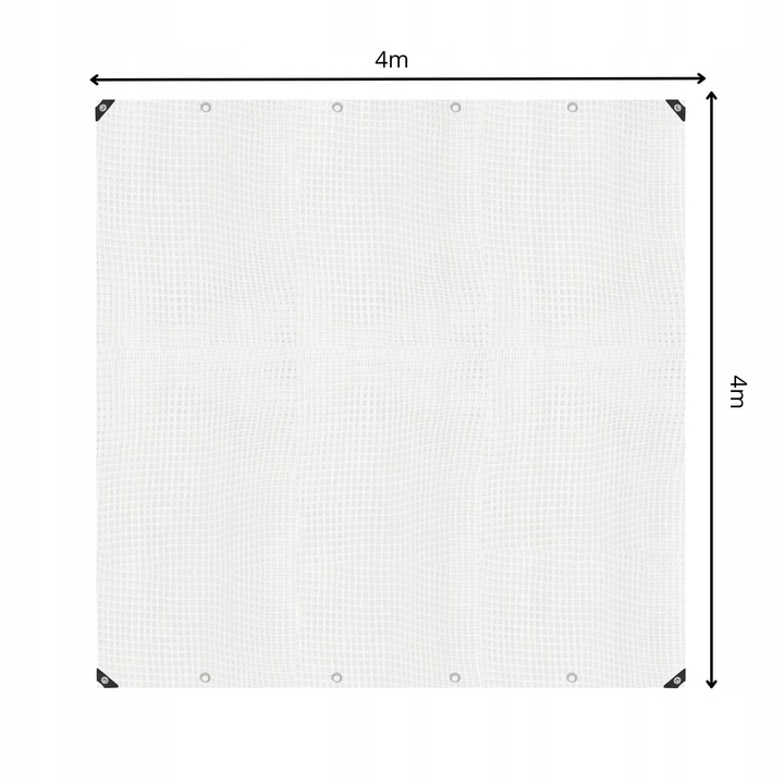 Prelata din polietilena impermeabila laminata, 100g/m2, 4x4 m, alb transparent Household NewTrend