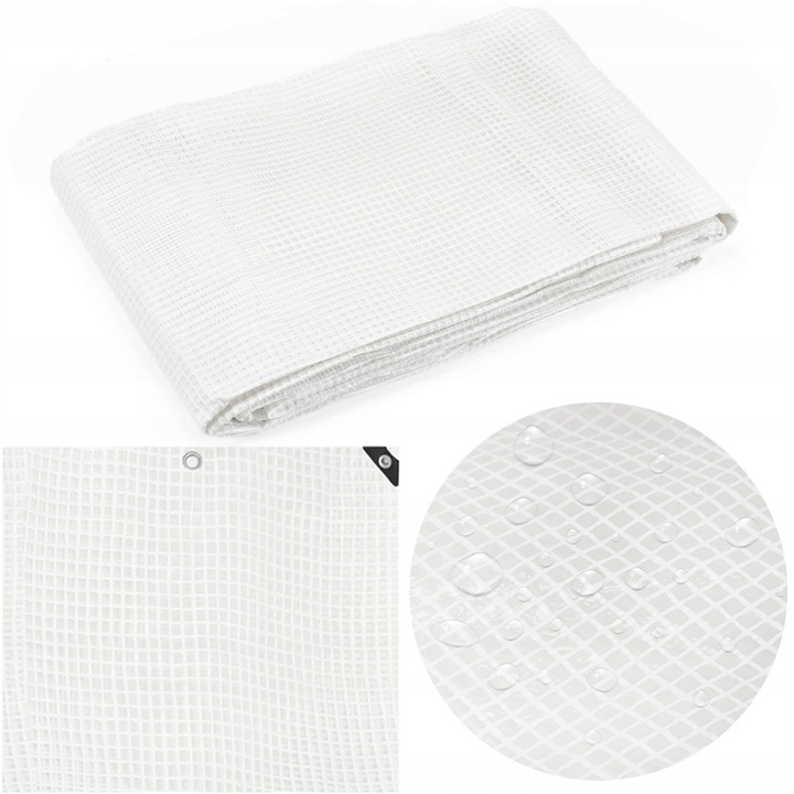 Prelata din polietilena impermeabila laminata, 100g/m2, 4x4 m, alb transparent Household NewTrend