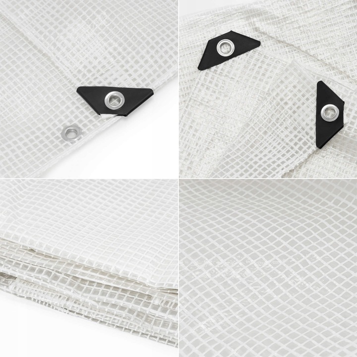 Prelata din polietilena impermeabila laminata, 100g/m2, 4x4 m, alb transparent Household NewTrend