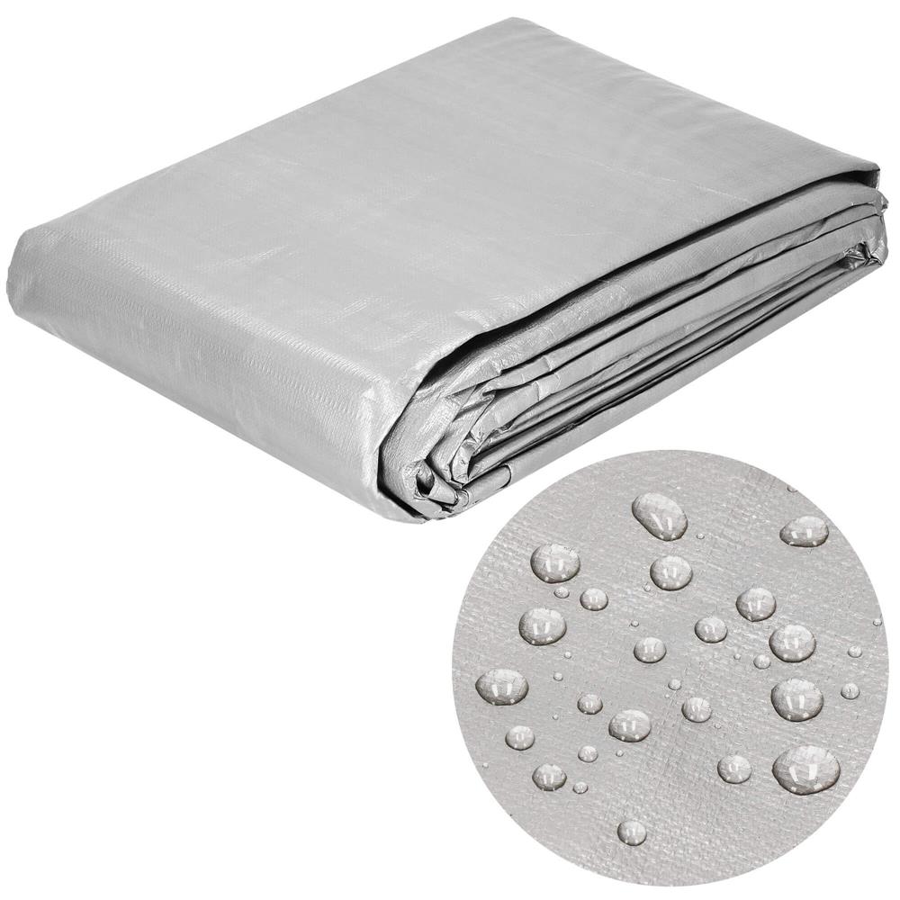 Prelata din polietilena impermeabila laminata, 130g/m2, 5x4 m, gri Household NewTrend