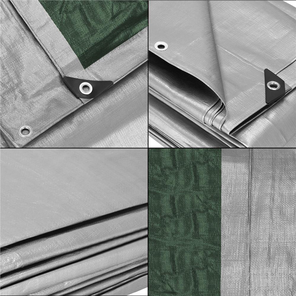 Prelata din polietilena impermeabila laminata, 130g/m2, 6x4 m, gri Household NewTrend