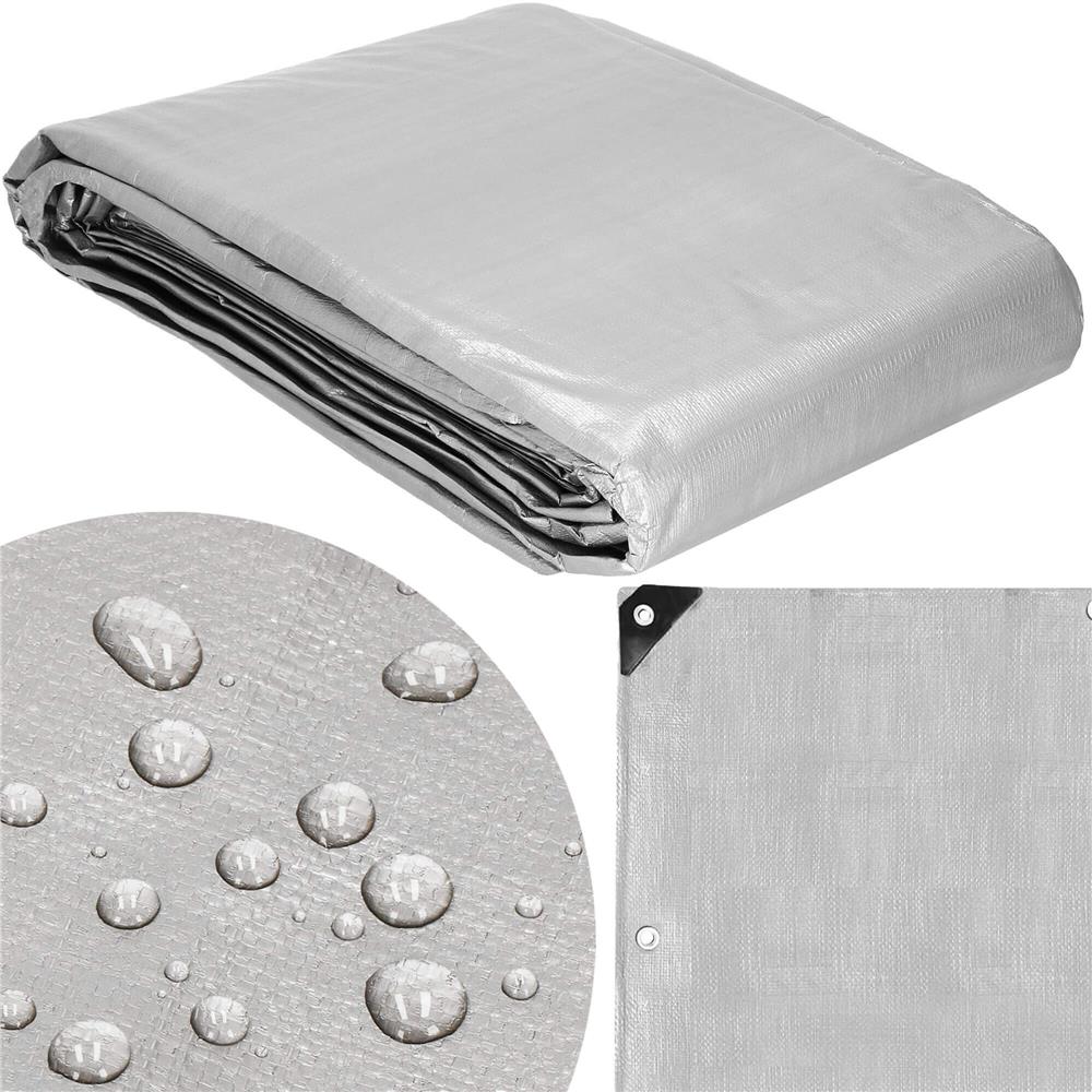 Prelata din polietilena impermeabila laminata, 130g/m2, 6x4 m, gri Household NewTrend