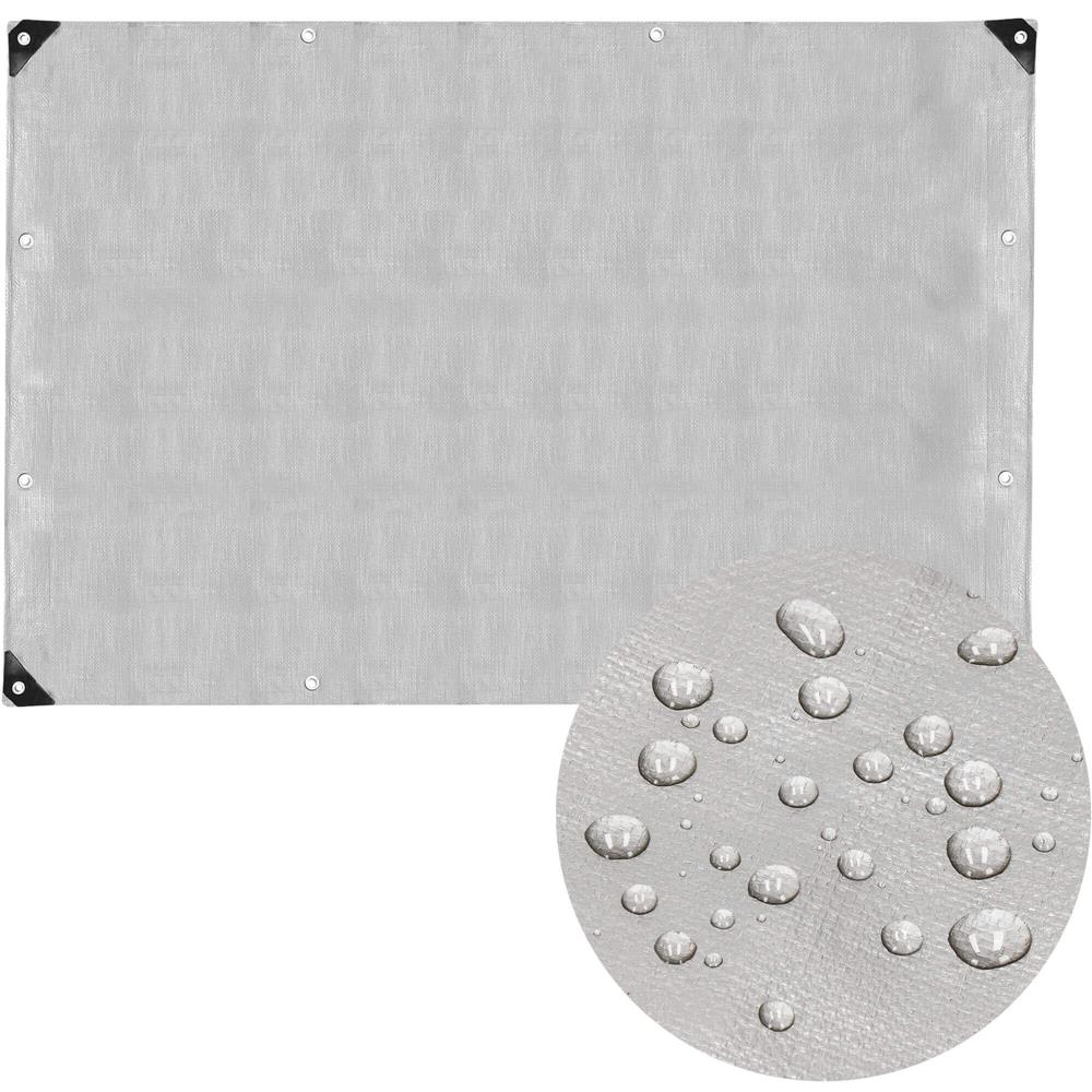 Prelata din polietilena impermeabila laminata, 130g/m2, 6x4 m, gri Household NewTrend