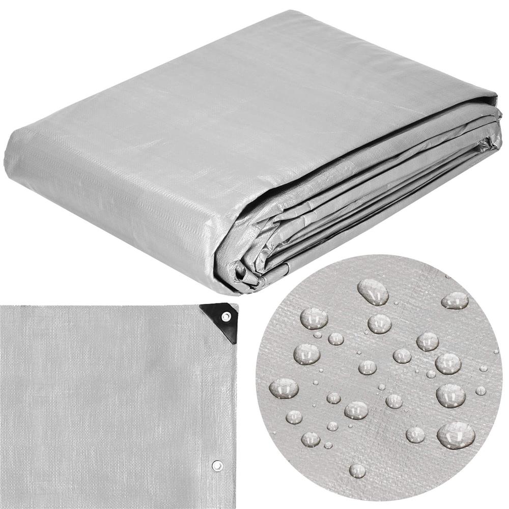 Prelata din polietilena impermeabila laminata, 160g/m2, 6x8 m, gri Household NewTrend