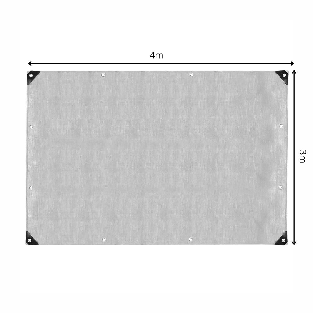 Prelata din polietilena impermeabila laminata, 260g/m2, 3x4 m, gri Household NewTrend